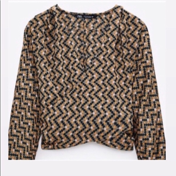 ZARA geometric ladies top size L - Picture 1 of 7